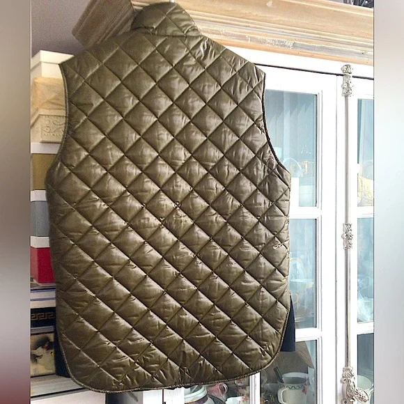 WULLY OUTERWEAR Quilted Olive Green Vest, M - Picture 2 of 5